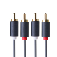 Adaptador de vídeo para coche, cable de audio chapado en oro, cobre desnudo, PVC, 2M, 5m, para monitor de ordenador de coche, reproductores de vídeo y DVD, RoHS