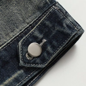 Chaqueta Vaquera Premium para Hombre, Resistente al Viento, Transpirable, Gruesa, con Parches Bordados, Estampado Personalizado en la Parte Delantera y Múltiples Bolsillos - Product Image 5