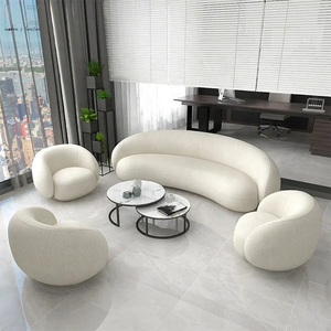 Sofá Seccional de Tela de Diseño Modular Nórdico Moderno, Ajustable, de Lujo, con Almacenamiento, para Sala de Estar, Apartamentos Pequeños, Hoteles, Dormitorios, Color Crema - Product Image 5