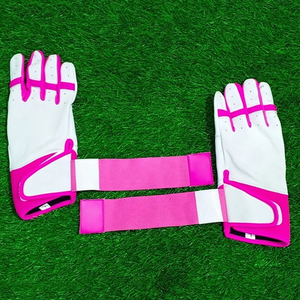 ถุงมือตีเบสบอลผสมสีขาวและชมพูถุงมือฝึกตีลูกบอลซอฟต์บอล - Product Image 1
