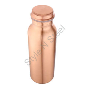 ENSEMBLE DE BOUTEILLES D'EAU EN CUIVRE (700 ML, PLAIN) Paire de bouteilles en cuivre traditionnelles Ensemble de boissons en cuivre durable - Product Image 3