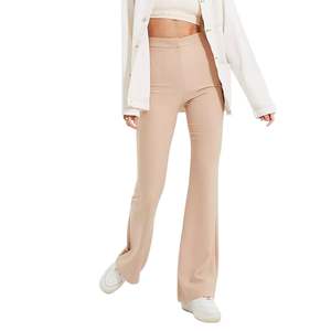 กางเกงวอร์มเอวสูงแบบมีเชือกรูดสำหรับผู้หญิงกางเกงขากว้างกางเกงวอร์มผู้หญิงขาบาน - Product Image 3