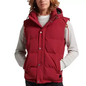 Chaleco acolchado para hombre listo para invierno con logotipo personalizado y aspecto acolchado, prendas de vestir exteriores sin mangas, chaquetas para hombre a la venta - Product Image 1