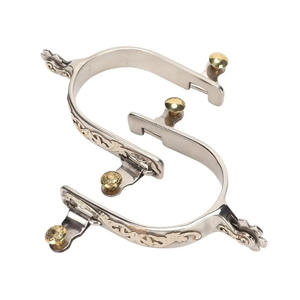 Espuelas de equitación ecuestre de alta calidad para botas de vaquero Personalización de acero inoxidable Productos equinos aceptados - Product Image 1