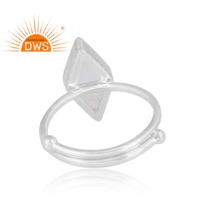 Fabricant de bijoux personnalisés en argent sterling fin de haute qualité en pierre de lune blanche naturelle - Product Image 4