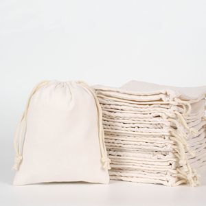 Organic Cotton Drawstring <b>Pouch</b> 6 X 8 Inches <b>Laminated</b> 4 oz Screen Printing Embroidered Logo for Wallet Craft Packaging Dust Use - Product Image 5