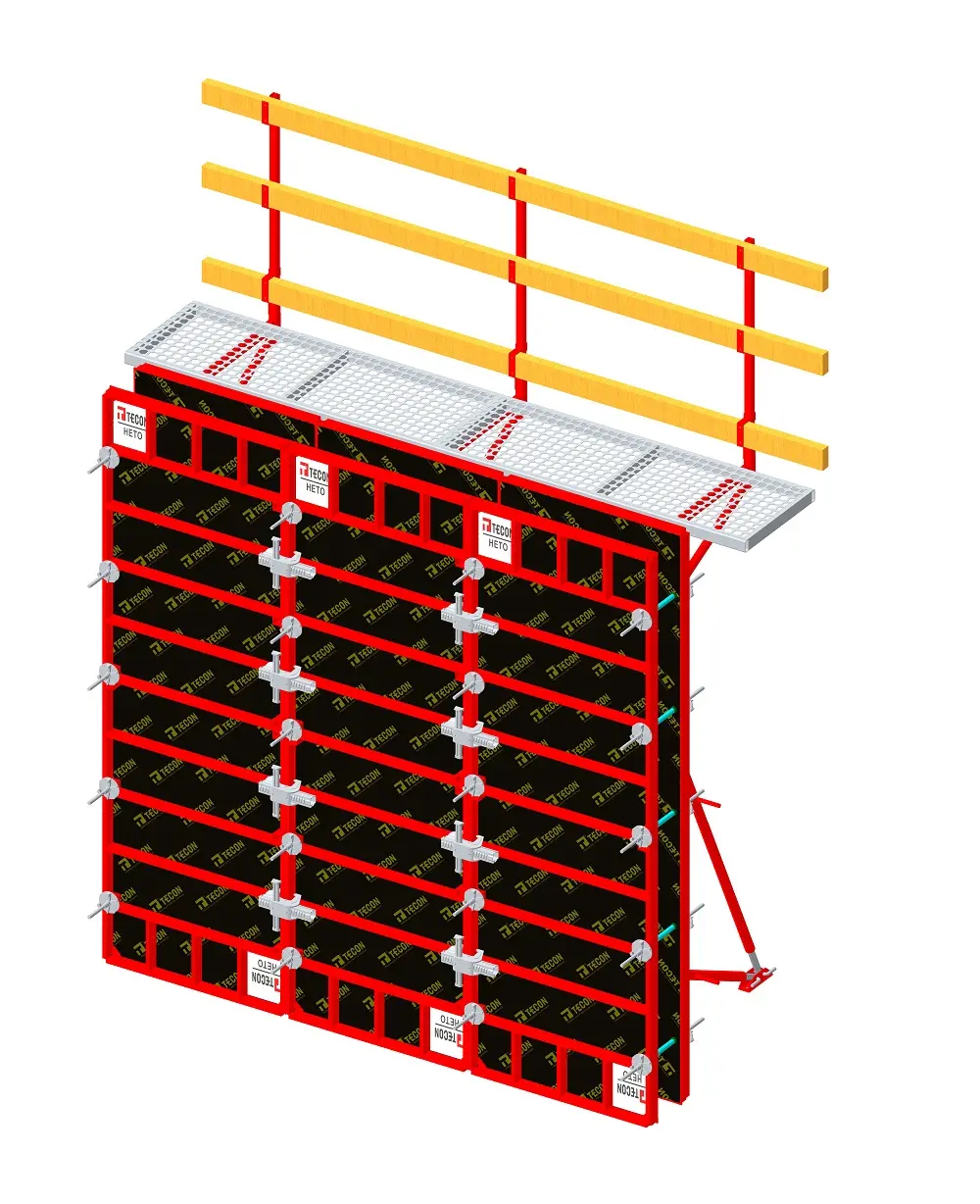 Tecon q345 moldes de parede de concreto, forma de coluna de aço ajustável do painel de formagem com painéis de madeira do pássaro para venda