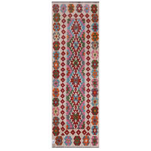 พรมอิมาโกะ ไมมาฮานา อัฟกานิสถาน คิลิม ขนาด 254 x 84 ซม. พรมแบบดั้งเดิมของชาวอัฟกันและชุดพรม - Product Image 1