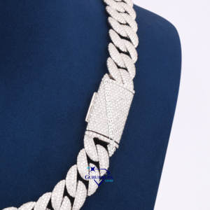 Fully <b>Iced</b> 22MM VVS High Quality Cuban Link <b>Chain</b> 925 Silver Customize Moissanite Diamond Cuban <b>Chain</b> Necklace For Party Wear - Product Image 5