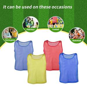 Scrimmage Gilets Pinnies Team Practice Jerseys pour Enfants Jeunes Adultes pour Football Football Basketball Made Mesh T-shirt pour hommes - Product Image 4