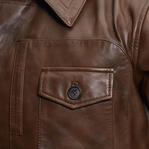 Chaqueta de Cuero para Hombre de Alta Calidad, Hecha a Medida, Estilo Urbano, con Cierre, Chaquetas de Cuero Personalizadas, Chaquetas de Cuero Casuales - Product Image 4