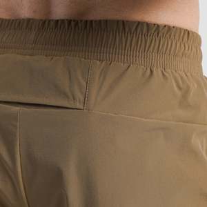 Dual <b>Flex</b> Pro Basketball Compression Shorts 100% Polyester Camel Color Elastic Waist Embroidery Logo Decoration Woven Weaving - Product Image 5