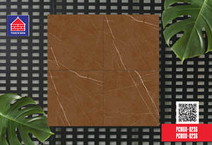 Carreaux de porcelaine émaillée finition mate de haute qualité 30x60cm 60x60cm Carreaux de sol antidérapants modernes brun foncé aspect pierre Marque PORUGIA - Product Image 5