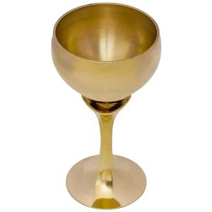 Porte-bougie en verre et métal doré, décoration d'intérieur élégante et antique, finition nickel, nouveau design, gobelet à vin vintage standard - Product Image 2