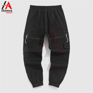 Streetwear décontracté léger pour hommes, pantalons et pantalons cargo, couleur unie, multi-poches, couture supérieure, pieds à faisceau, cordon de serrage - Product Image 3