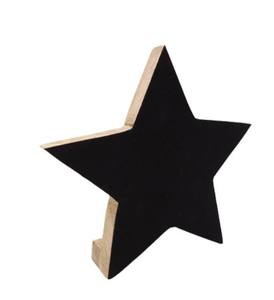 Estrella Decorativa de Madera para Interiores, 1 Lado de Terciopelo Negro, Color Natural, Forma de Árbol, para Iluminación del Hogar, Navidad - Product Image 1