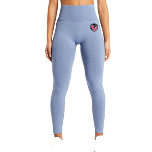 Mallas deportivas de Yoga con realce de cintura alta sin costuras para mujer, pantalones de gimnasio sólidos con estilo de cintura media, mallas informales para Fitness - Product Image 2