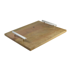 Precio de fábrica al por mayor Bandeja de madera Diseño de restaurante y hotel Diseño de acabado ardiente Bandeja de madera de diseño de agarre cómodo - Product Image 2