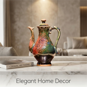 กาน้ำชาหัวมังกร เคลือบลายแตก เปลี่ยนสีได้ ทำจากเซรามิก พร้อมหูจับแบบศิลปะ สำหรับชงชาแบบกังฟู - Product Image 2