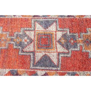 Turkish Herki <b>Runner</b> Rug 3x9.9 ft (90x302 cm), Vintage <b>Red</b> Polka dot Wool Rug - Product Image 4