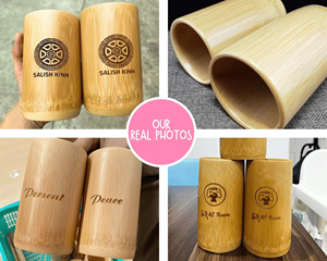 แก้วชาไม้ไผ่ทำมือรักษ์โลก Eco2go เวียดนาม |   ภาชนะใส่เครื่องดื่มแบบย่อยสลายได้ตามธรรมชาติ 100% สำหรับการเดินทาง กาแฟ - Product Image 3