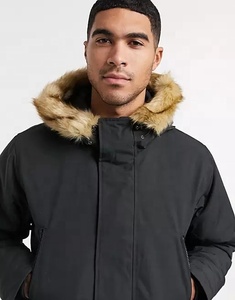 Parkas pour hommes personnalisées OEM, vestes utilitaires à capuche en coton rembourrées, vente en gros de parkas tendance - Product Image 2