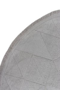 Vente en gros de tapis en peluche rond gris de qualité supérieure, tapis en microfibre, style scandinave avec quantité minimale de commande bas de couleur unie, fabriqué en Turquie - Product Image 5