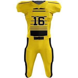 ชุดเสื้อเจอร์ซีย์อเมริกันฟุตบอลแขนสั้นแบบกำหนดเอง พิมพ์โลโก้ตามสั่ง สวมใส่สบาย ระบายอากาศได้ดี ซับเหงื่อ - Product Image 5