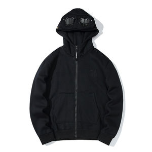 2023 <b>Men</b> Women Lens Style Zipper-Up Winter <b>Hoodie</b> Couple Fashion Casual Sportswear <b>Fleece</b> Windproof 100% Cotton Eco-Friendly - Product Image 1