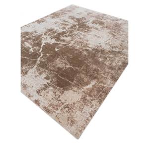 Alfombra Kavi de Lana y Seda de Bambú Anudada a Mano, Diseño Abstracto Beige Marrón para el Hogar, Pasillo, Rectangular, Diseño de Rompecabezas, Hidden Esk-640 (3D) - Product Image 2