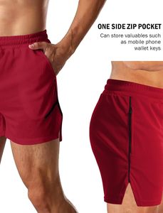 Custom Men's Athletic <b>Zipper</b> <b>Pocket</b> Sports <b>Shorts</b> Hot Polyester Cotton Summer Fitness Jogger Workout Casual Solid Printed <b>Shorts</b> - Product Image 5