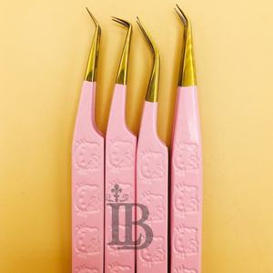 Nuevas Pinzas para Extensión de Pestañas Kitty, Precio al por Mayor, Descuento Especial en Pinzas con Punta de Fibra sin Logotipo, Extensión de Pestañas de Visón - Product Image 4