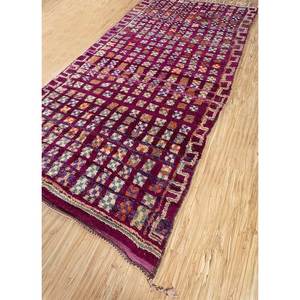 Alfombras Clásicas de Lana Nuray, Alfombras Jaipur US Pae-4601, Diseño Geométrico Rosa y Morado, Anudadas a Mano, para Sala de Estar, Pasillo, Hogar - Product Image 2