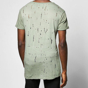 T-shirts pour hommes respirants à la mode, vente chaude, fabrication en usine, t-shirts délavés - Product Image 3