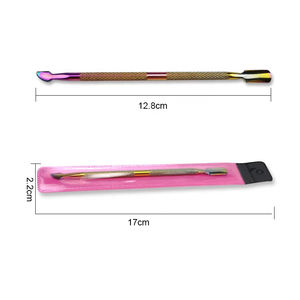 2024 Branded New <b>Nail</b> Art Tool Stainless Steel High Quality <b>Nail</b> <b>Pusher</b> Tools <b>Cuticle</b> <b>Pusher</b> <b>Cuticle</b> Knife Rainbow finish - Product Image 6