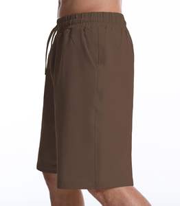 Shorts de détente légers pour hommes 100% coton Tissu doux au toucher Taille flexible Décontracté Anti-froissement Séchage rapide Quotidien - Product Image 4