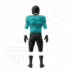 Customized American Football Uniform Premium Quality 100% Polyester Breathable Full Sleeve Team Wear Professional Plus Size - Product Image 2