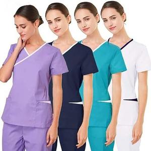 Nuevo Uniforme de Enfermera Transpirable para Mujer, OEM, Corte Regular, Conjuntos de Uniformes Médicos, Diseño de Hospital, Tejido de Punto con Estampado Térmico - Product Image 3