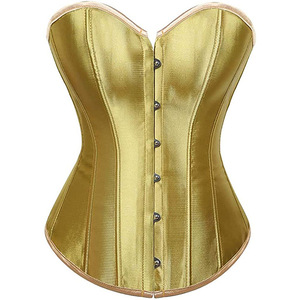 2025 Top Ranking White Sexy Women Overbust <b>Corsets</b> Crop Tops Hort Torso <b>Corset</b> Body Shaper Sleeveless Vest brown low moq - Product Image 4