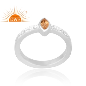 Design élégant 925 Sterling Silver Natural Citrine Gemstone Ring Bijoux personnalisés pour les femmes Cadeau pour elle - Product Image 1