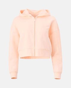 Sudadera con Capucha Corta para Mujer, con Cierre, Bordado Personalizado, Colores Sólidos, 100% Algodón Felpa, Alta Calidad, Informal de Otoño, con Logotipo Frontal - Product Image 1
