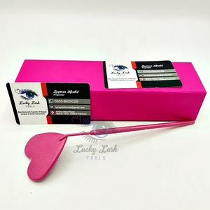 Hot Pink Sparkle Acero inoxidable Micro Scissor Herramienta de extensiones de pestañas en forma de corazón elegante y sostenible con etiqueta privada - Product Image 2