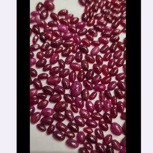 397 piezas de rubí Natural 7x4mm 7x5mm cabujón ovalado 247 CTS lote Iroc ventas cabina de piedras preciosas sueltas de alta calidad US $125 para todos - Product Image 3