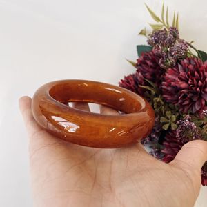 Bracelet rigide en ambre brun, bracelet en ambre de la Baltique - Product Image 2