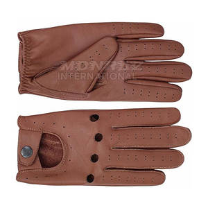Venta al por mayor Hombres Guantes de conducción de cuero suave Cómodo Ajuste de invierno Guantes térmicos de conducción personalizados - Product Image 6