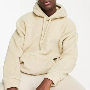 Custom <b>Men's</b> High Quality Soft Polyester <b>Pullover</b> Hoodie Plush Fleece Sherpa Hooded Blank Oversized Hoodie for <b>Men</b> - Product Image 1
