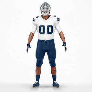 Meilleur ensemble d'uniformes de football américain personnalisés entièrement sublimés pour jeunes vêtements de sport d'entraînement respirants à manches courtes - Product Image 3