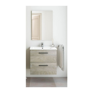 Mobile Bagno Aruba 2 Cassetti 60 cm Rovere Alaska - Product Image 1