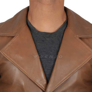 Vêtements d'extérieur de haute qualité pour hommes, en cuir imperméable, respirant, écologique, manteaux à manches longues, taille personnalisée OEM - Product Image 3