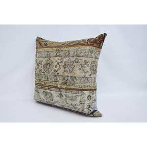 Cojín de lana con patrón Vintage bohemio Beige, cojín bordado de 28x28 pulgadas, cojín decorativo tejido para Navidad - Product Image 4